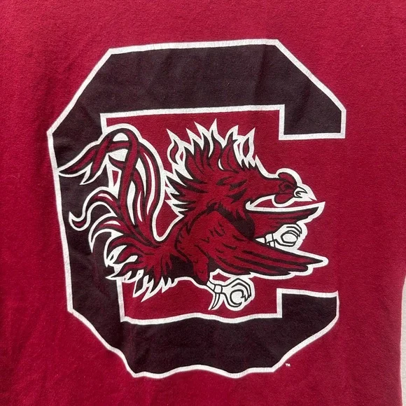 USC University of South Carolina Gamecocks Champion Burgundy T-Shirt Men’s M - Picture 2 of 13